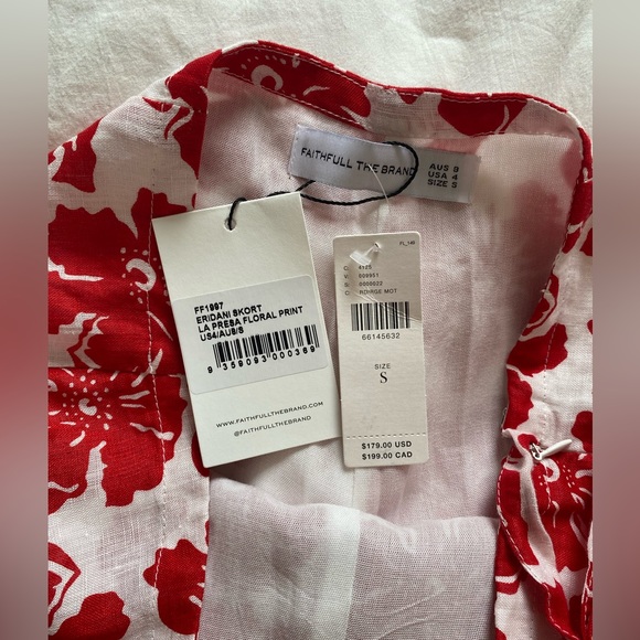 Faithful the Brand Eridani Skort La Pressa Floral size S US 4 - Picture 9 of 10
